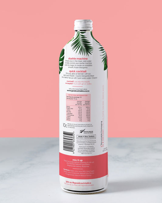 Good Cocktail Co Margarita Cocktail & Slushie Mixer 750ml bottle – Orange & Hibiscus