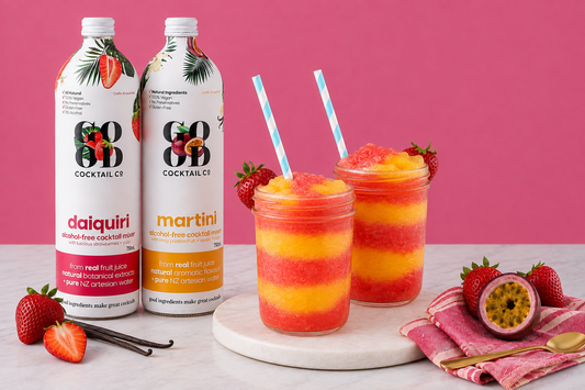 Strawberry Daiquiri & Passionfruit Martini Swirl Slushie