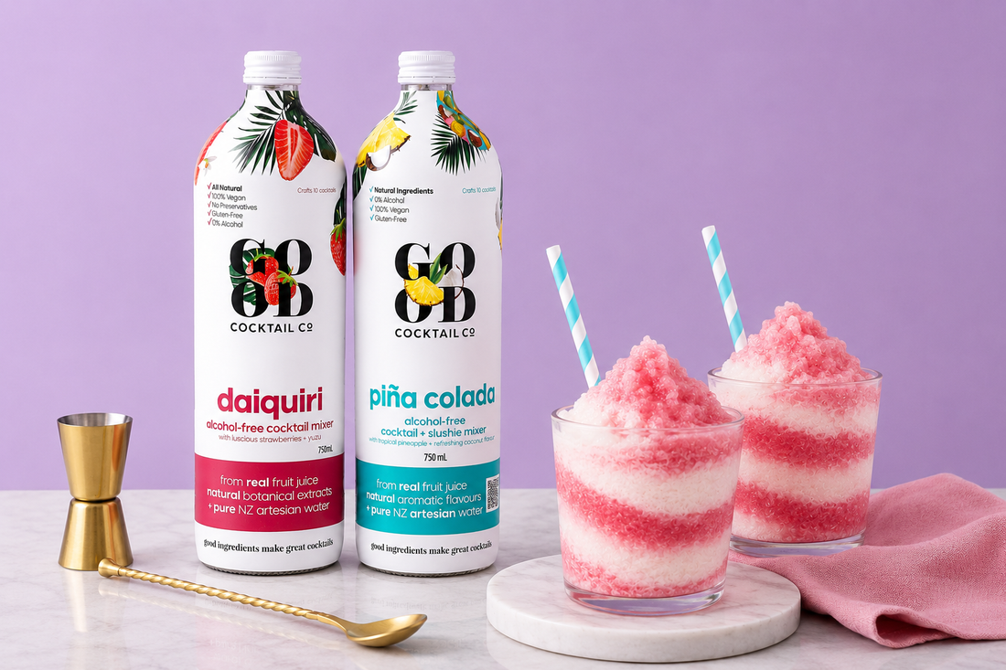Strawberry Daiquiri & Piña Colada Swirl Slushie