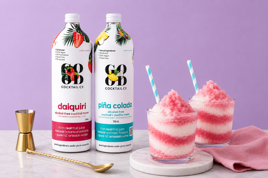 Strawberry Daiquiri & Piña Colada Swirl Slushie