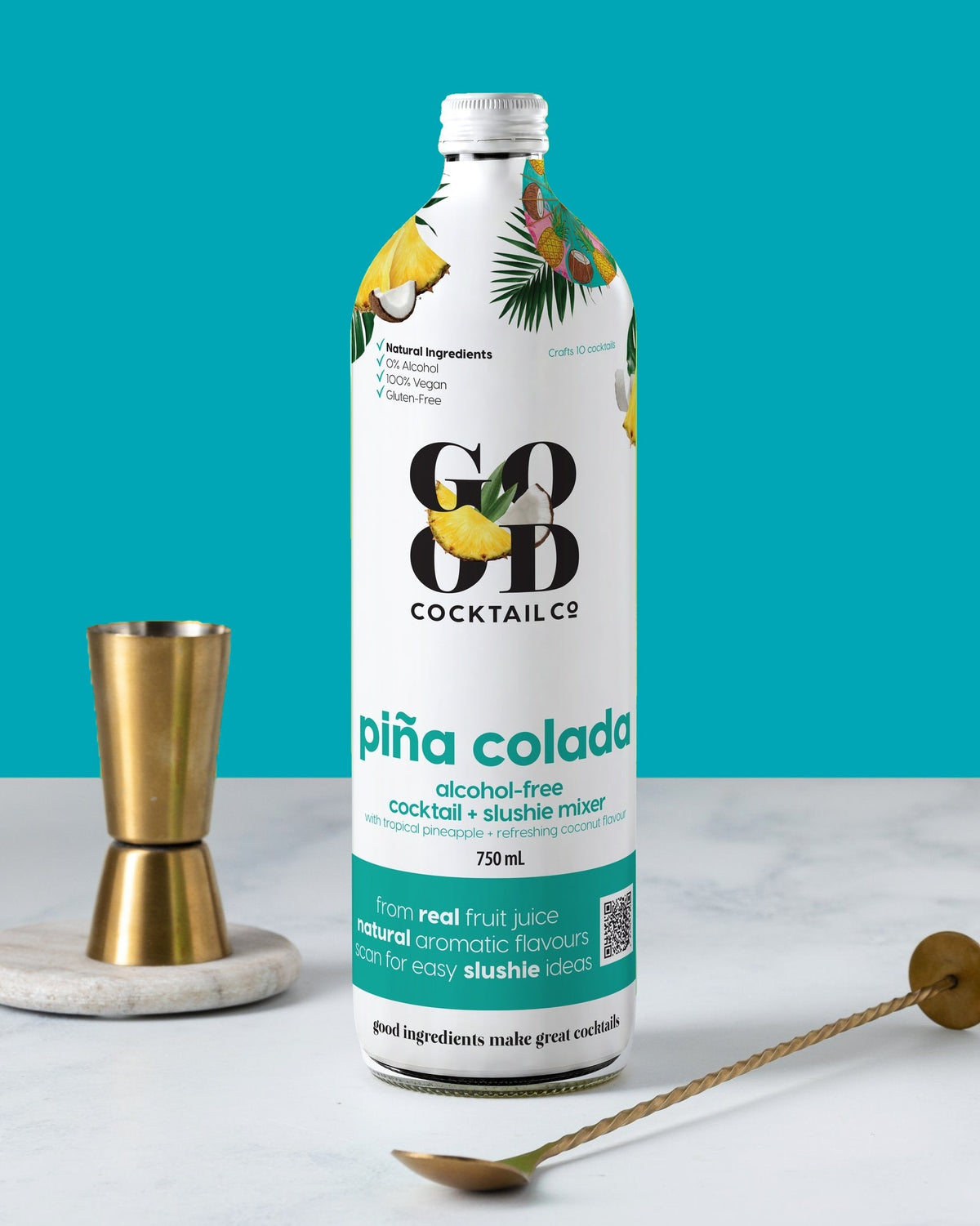 Good Cocktail Co Piña Colada Cocktail & Slushie Mixer 750ml bottle – Pineapple & Coconut