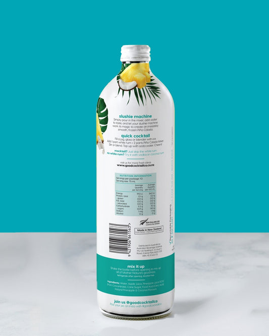 Good Cocktail Co Piña Colada Cocktail & Slushie Mixer 750ml bottle – Pineapple & Coconut