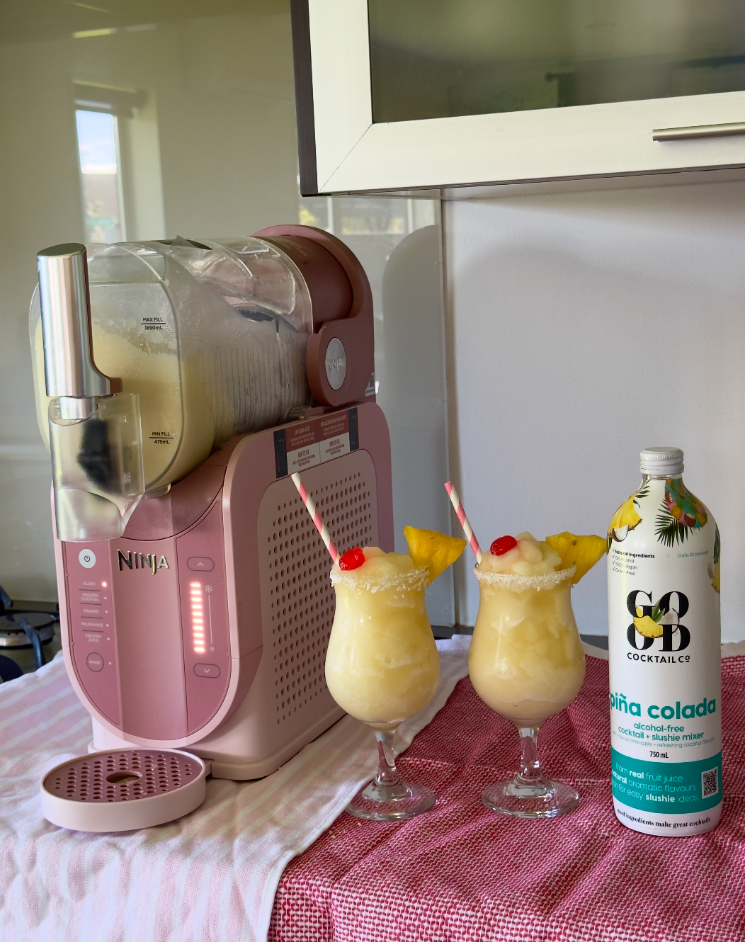 Piña Colada slushie with Pink Ninja machine