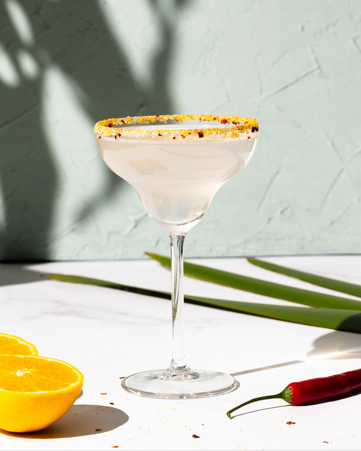 Margarita with Orange Juice + Hibiscus Flowers