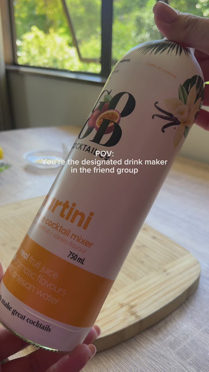 Martini with Passionfruit + Vanilla