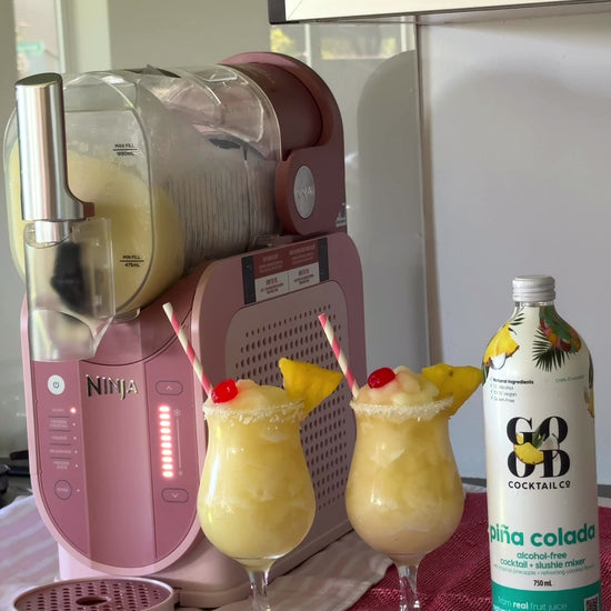 Lets make a Piña Colada slushie in a Ninja Slushie Machine
